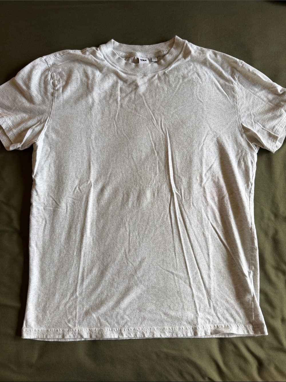 Aritzia White Short Sleeve Crew Tee